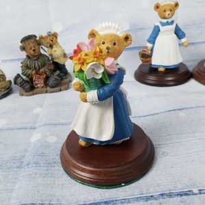The Upstairs Bears Polly, Spring Flowers. Resin, collection, sturdy & cute